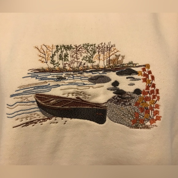 Vintage boat sweatshirt cream size L - Picture 4 of 15